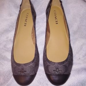 ✨NWOT! ✨AUTHENTIC COACH SOFT BLACK FLATS Size US 8